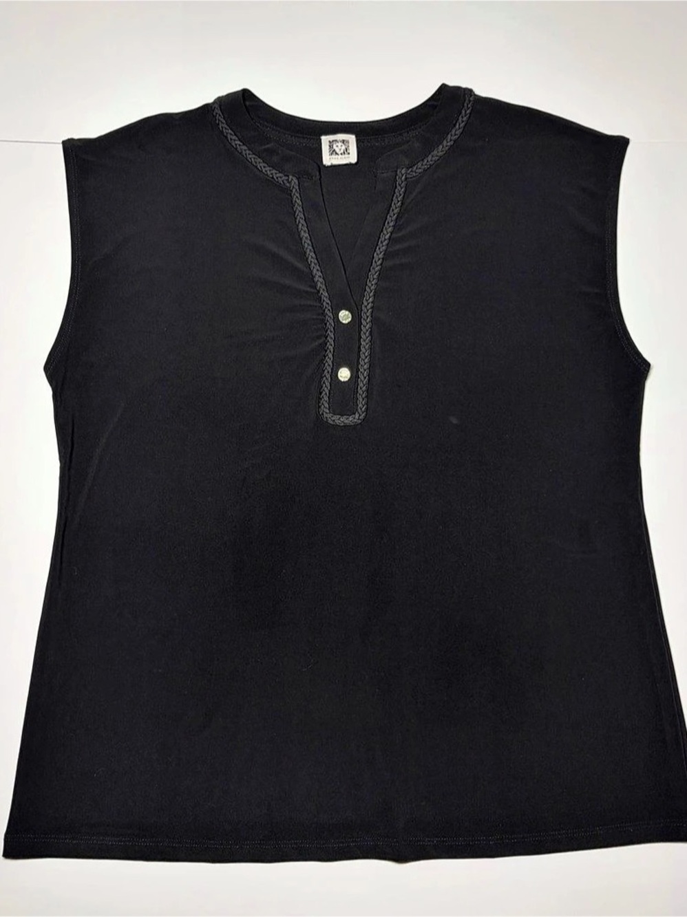 Anne Klein Black Sleeveless Top